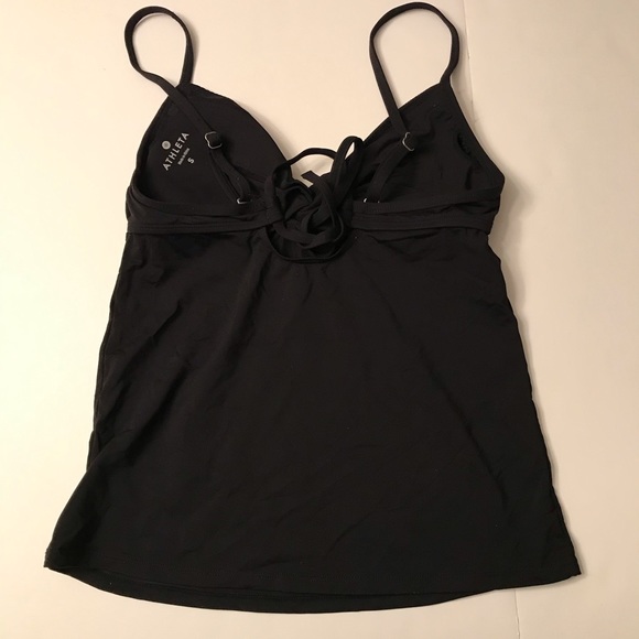 Athleta Knot Front Tankini, Black SZ SMALL #964888 - Picture 5 of 7